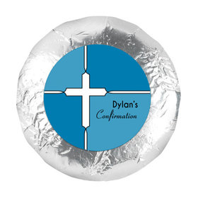 Confirmation 1.25" Sticker Stained Glass Cross (48 Stickers)