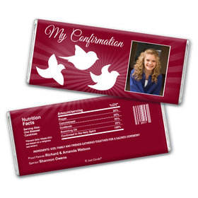 Confirmation Personalized Chocolate Bar Peace Doves