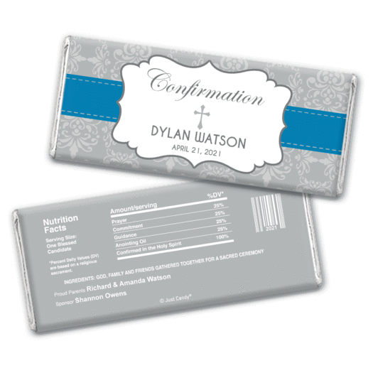 Personalized Confirmation Cross Chocolate Bar Wrappers Only