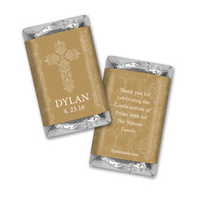 Confirmation Personalized Hershey's Miniatures Wrappers Elegant Cross