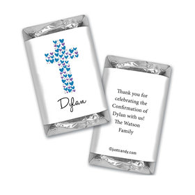 Confirmation Personalized Hershey's Miniatures Wrappers Hearts Cross