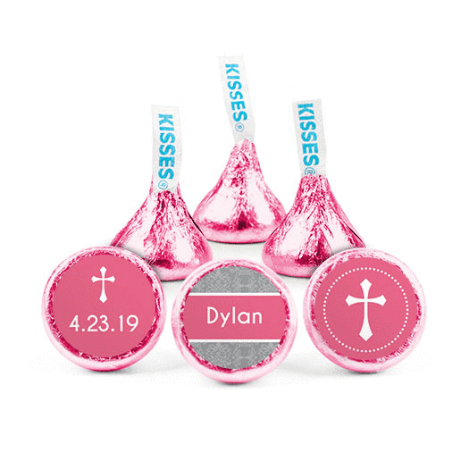Personalized Girl Confirmation Classic Cross Hershey's Kisses