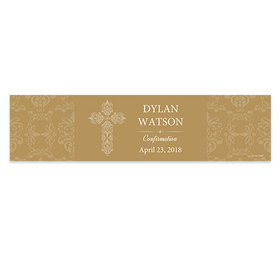 Personalized Confirmation Elegant Cross 5 Ft. Banner