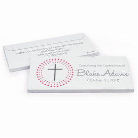 Deluxe Personalized Confirmation Radiating Cross Chocolate Bar in Gift Box