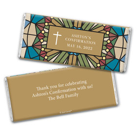 Personalized Confirmation Stained Glass Chocolate Bar & Wrapper