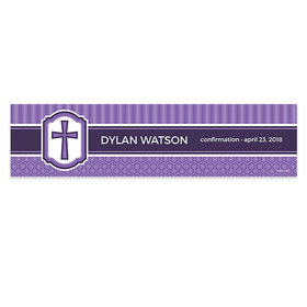 Personalized Confirmation Engraved Cross 5 Ft. Banner