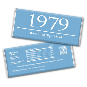Class Reunion Personalized Chocolate Bar Wrappers Graduation Year