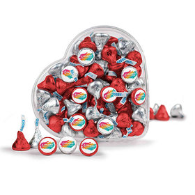 Personalized Add Your Logo Nurse Appreciation Hershey's Kisses Clear Heart Box 13oz