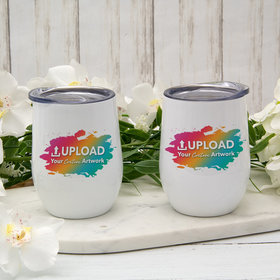 Personalized Wine Tumbler (12oz) - Add Your Artwork