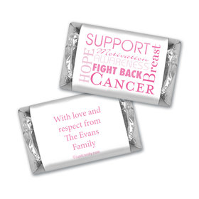 Breast Cancer Awareness Personalized Hershey's Miniatures Breast Cancer Words for a Cure