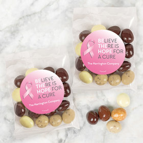 Personalized Breast Cancer Awareness Be the Hope Candy Bags with Premium Gourmet New York Espresso Beans