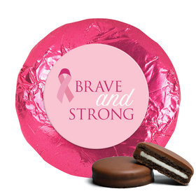 Personalized Breast Cancer Awareness Brave and Strong Chocolate Covered Oreos
