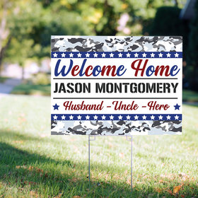 Personalized Welcome Home Airforce Yard Sign