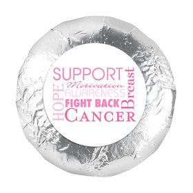 Personalized Breast Cancer Awareness Strength in Words 1.25" Stickers (48 Stickers)
