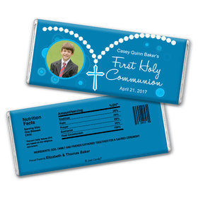 Communion Personalized Chocolate Bar Wrappers Photo Rosary