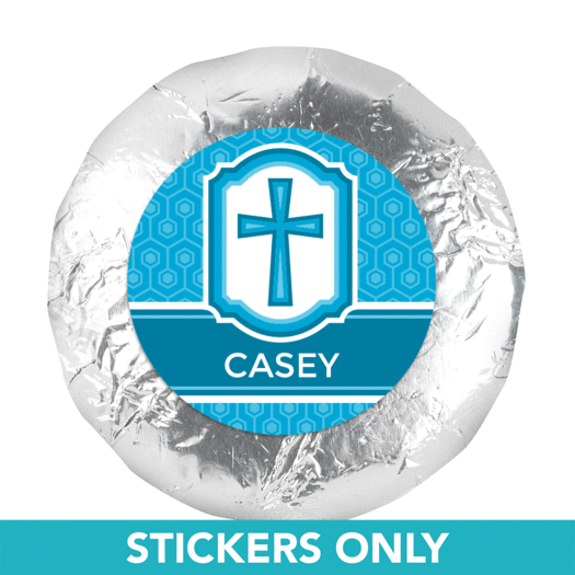 Communion 1.25" Sticker Framed Cross (48 Stickers)