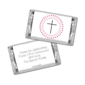 Communion Personalized Hershey's Miniatures Circled Cross