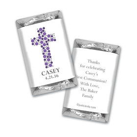 Communion Personalized Hershey's Miniatures Dots Cross