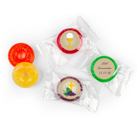 First Communion Personalized LifeSavers 5 Flavor Hard Candy Chalice and Eucharist (300 Pack)