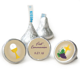 First Communion Personalized Hershey's Kisses Chalice and Eucharist Assembled Kisses