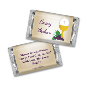 First Communion Personalized Hershey's Miniatures Chalice and Eucharist