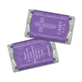 Communion Personalized Hershey's Miniatures Wrappers Elegant Cross