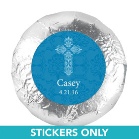Communion 1.25" Sticker Elegant Cross (48 Stickers)