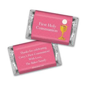 Communion Personalized Hershey's Miniatures Golden Chalice