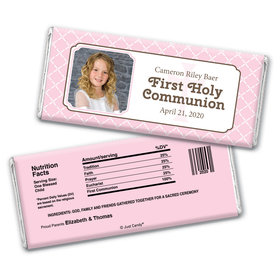 Communion Personalized Chocolate Bar Wrappers Photo Criss Cross