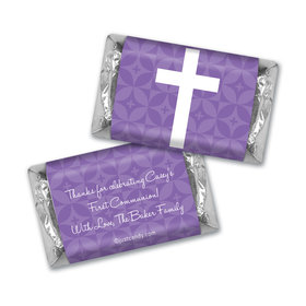 Communion Personalized Hershey's Miniatures Initial Cross