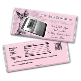 Communion Personalized Chocolate Bar Wrappers Bible & Angel