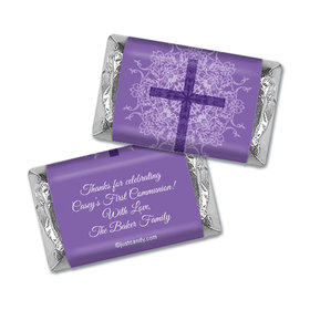 Communion Personalized Hershey's Miniatures Wrappers Classic Cross