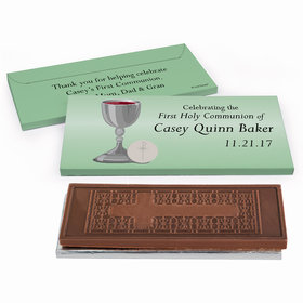 Deluxe Personalized First Communion Classic Embossed Chocolate Bar in Gift Box