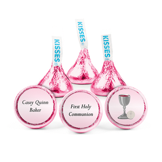 Personalized Girl First Communion Chalice Hershey's Kisses