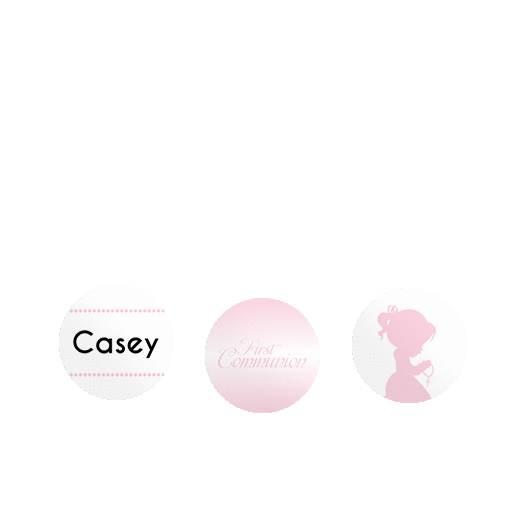 Personalized Girl First Communion Child in Prayer 3/4" Stickers for Hershey's Kisses