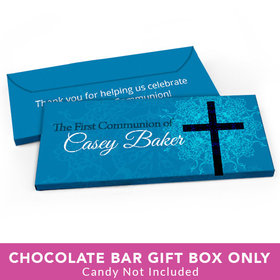 Deluxe Personalized First Communion Shining Day Candy Bar Favor Box