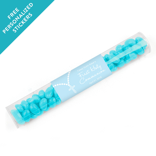 Personalized Communion Gumball Tube Rosary (12 Pack)