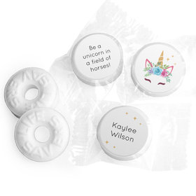 Personalized Birthday Magical Unicorn Life Savers Mints