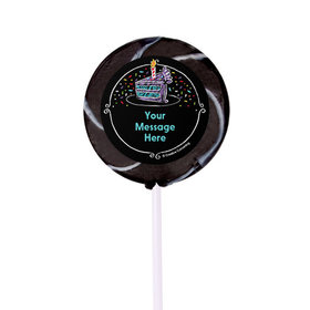Chalk Birthday Personalized 2" Lollipops (24 Pack)