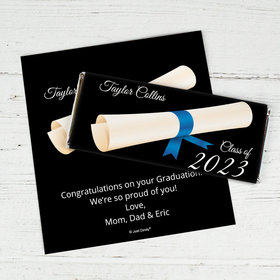 Graduation Personalized Chocolate Bar Wrappers Diploma