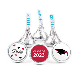 Graduation Personalized Hershey's Kisses Tossed Caps Assembled Kisses