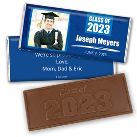 Graduation Personalized Embossed Chocolate Bar Watercolor Photo