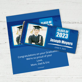 Graduation Personalized Chocolate Bar Wrappers Watercolor Photo