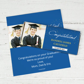 Graduation Personalized Chocolate Bar Wrappers Confetti Photo