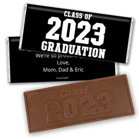 Graduation Personalized Embossed Chocolate Bar Bold Block Year