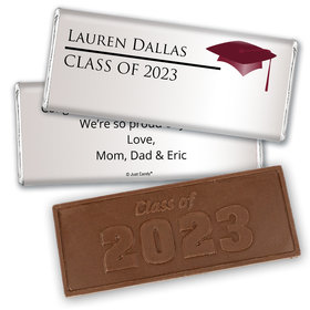 Graduation Personalized Embossed Chocolate Bar Cap