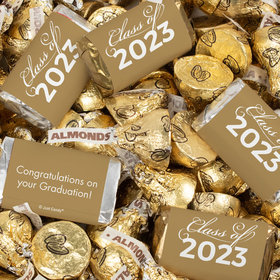 Gold Graduation Candy Mix - Hershey's Miniatures and Kisses