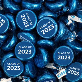 Assembled Blue Graduation Class of Hershey's Kisses Candy 100ct