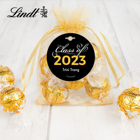 Personalized Graduation Gold Lindt Truffle Organza Bag