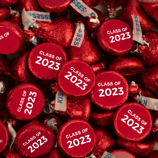 Assembled Red Graduation Class of Hershey's Kisses Candy 100ct